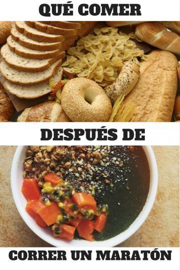 COMER DESPUES MARATÓN
