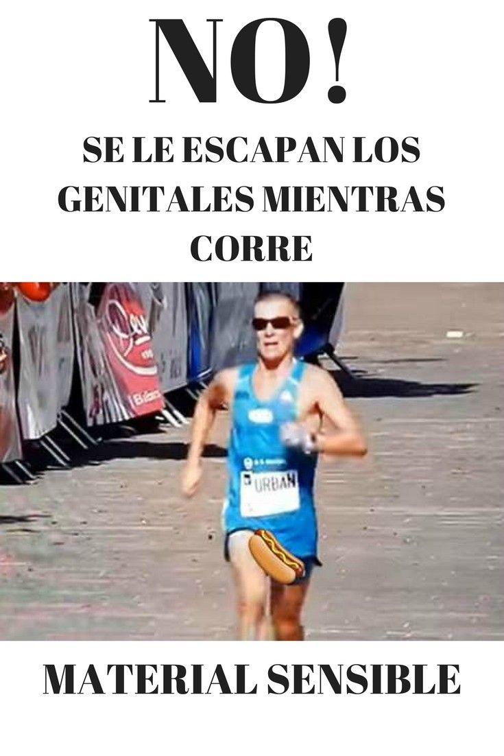 NO!!!! SE LE ESCAPAN LOS GENITALES MIENTRAS CORRE