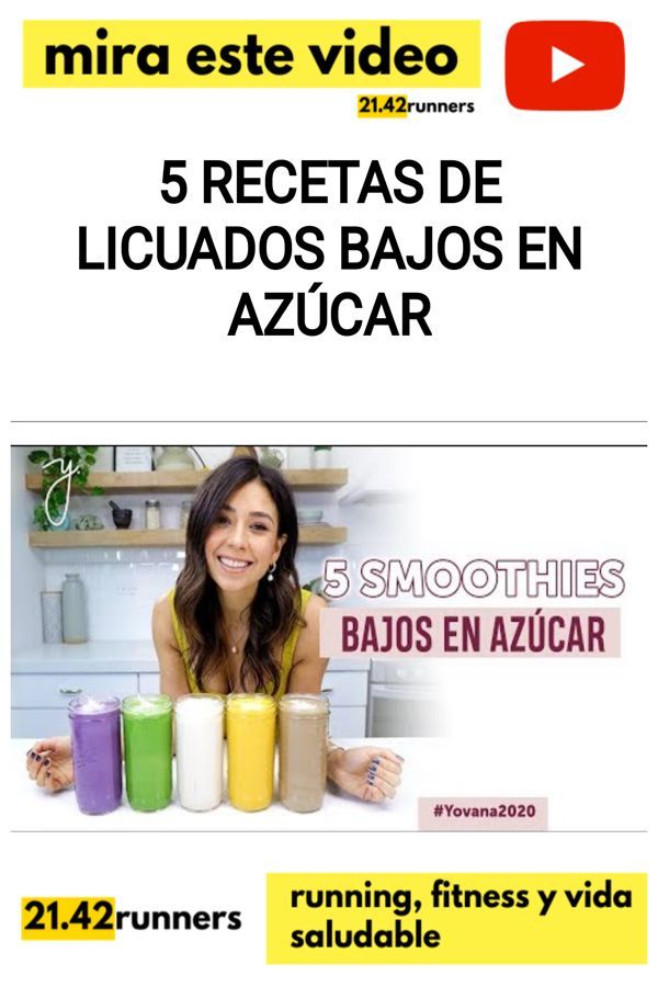 5 Recetas de LICUADOS BAJOS EN AZÚCAR