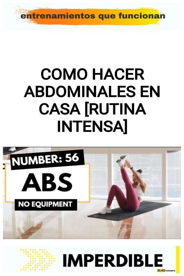 Como hacer abdominales en casa [RUTINA INTENSA] 1